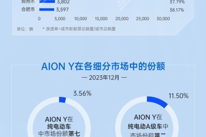 AION Y 12月国内终端销量竞争力分析 | 盖世汽车国内乘用车产销量预测数据